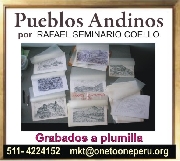 Pueblos andinos  coleccin de 8 grabados