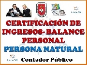 balance personal- certificacin de ingresos