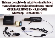 Kit microfono inalambrico manos libres profesional