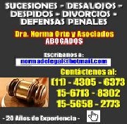 Abogados - divorcios - despidos - desalojos