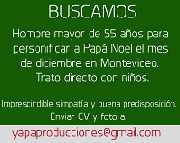 Hompre para personificar a pap noel en diciembre