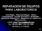 Reparacion y limpieza de microscopios