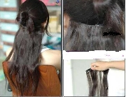 Extensiones de cabello natural con micropeinetas