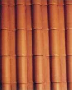Teja- roof tile- barro natural y esmaltado