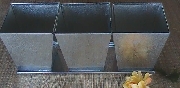 Set de macetas trapecio de zinc