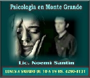 Psicologa  en monte grande / lic noemi santin