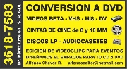 Convertimos a dvd cintas de cine audio y video