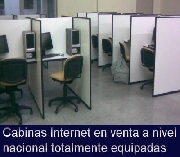 Cabinas internet  en ventas totalmente equipadas