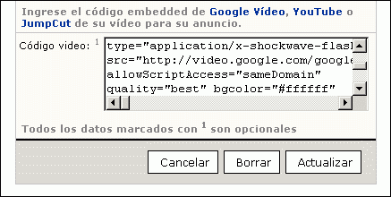 Como pegar el cdigo del vdeo